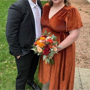 Baltin Born Burnt Orange Bridesmaid Dress